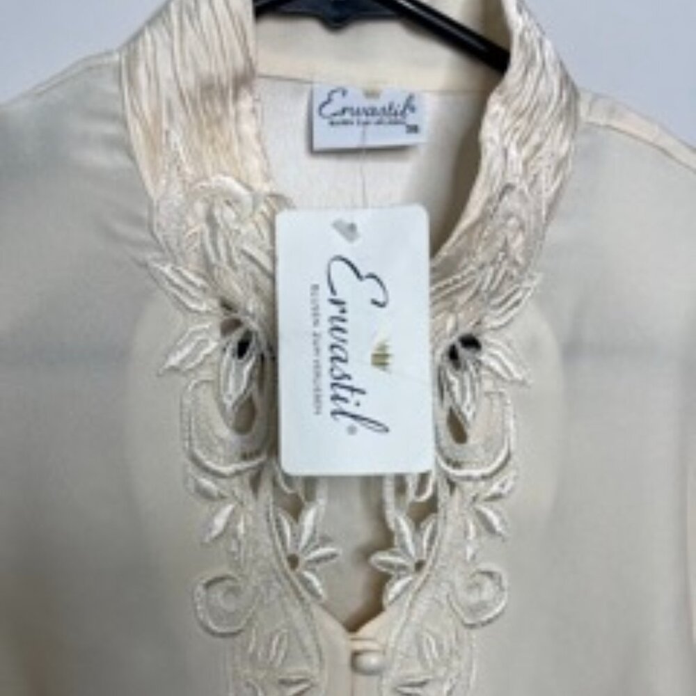 NWT Vintage Erwastil Ivory Blouse
